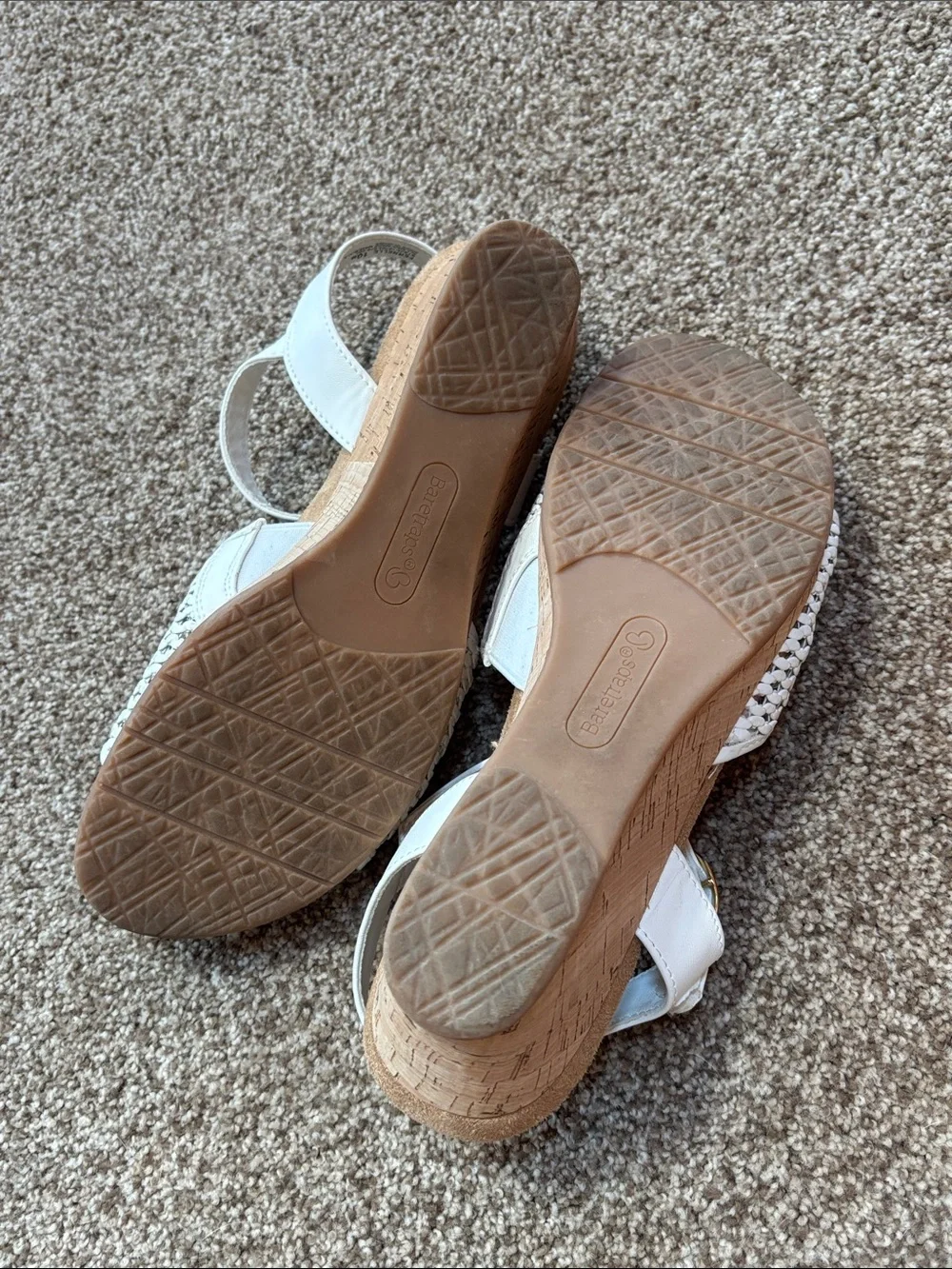 Women’s White Woven Ankle-Strap Sandals